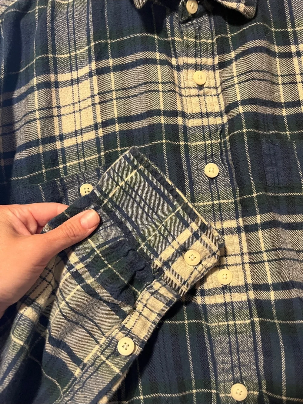 J. Crew Navy and White Plaid Casual Button-Down Shirt
